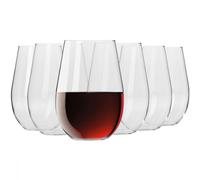 Krosno Bicchieri da Acqua Vino Rosso senza Stelo| Set 6 | 670 ml | Lavastoviglie