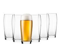 Krosno - Bicchieri da Birra 570 ml (500 ml utili) - Set da 6 Pezzi - Collezione Chill - Forma Classica, Fondo Spesso, Cristallo Senza Piombo