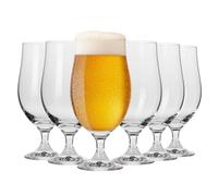 Krosno Bicchieri da birra lager | Set da 6 | 500 ml | Collezione Harmony | Ideali per casa, ristoranti e pub | Lavabili in lavastoviglie | Cristallo senza piombo