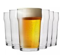 KROSNO Bicchieri da birra Nonic, set da 6 x 500 ml, collezione Mixology, per lager e fughe, anello ispessito, fondo stabile, per feste ed eventi, vetro senza piombo, lavabile in lavastoviglie