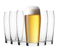 KROSNO Bicchieri da birra, set da 6 x 500 ml, collezione Chill, per lager, pils e birre di frumento, forma classica e popolare, per feste e feste, vetro senza piombo, lavabile in lavastoviglie