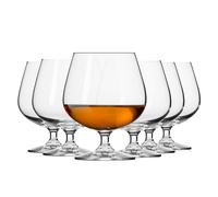 Krosno Bicchieri da Brandy Cognac Whisky Rum | Set 6 | 480 ml | Lavastoviglie