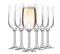 Krosno Bicchieri da champagne e spumante GEMA | Design classico | Set da 6 | 210 ml | Coppa larga | Trasparente | Per casa, ristorante e feste | Lavabili in lavastoviglie | Cristallo senza piombo