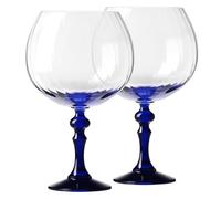 KROSNO Bicchieri da Gin 660 ml con stelo blu cobalto, set da 2 - per Gin Tonic, Aperol Spritz e Cocktail - senza piombo - lavabili in lavastoviglie - Bubble Celebration Moments