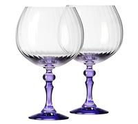 KROSNO Bicchieri da Gin 660 ml con stelo lavanda, set da 2 - per Gin Tonic, Aperol Spritz e Cocktail - senza piombo - lavabili in lavastoviglie - Bubble Celebration Moments