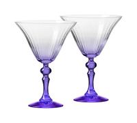 Krosno Bicchieri da Martini con stelo viola | Set da 2, 170 ml | Collezione Bubble Celebration Moments | Cristallo senza piombo | Idea regalo