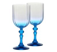 Krosno Calici da vino 300 ml con stelo turchese, set da 2 - per vino rosso e bianco, mocktail e acqua - cristallo senza piombo - lavabili in lavastoviglie - Bubble Celebration Moments