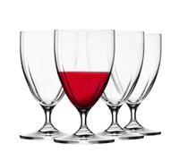 KROSNO Bicchieri da vino rosso, 4 bicchieri da 360 ml, collezione Prima-Lumi, in vetro Crystalline senza piombo, ideale per casa e ristorante, resistente ai graffi, lavabile in lavastoviglie