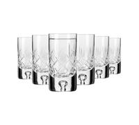 Krosno Bicchieri da Vodka Molati, set da 6 pezzi, 50 ml, Collezione Saga | Per vodka liquori e distillati, 2 motivi molati, Vetro fatto a mano, Idea regalo