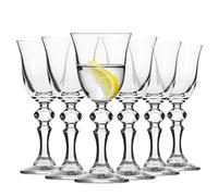 Krosno - Bicchieri da Vodka, Shot e Liquore 60 ml - Set da 6 Pezzi - Collezione Krista - Cristallo Senza Piombo - Design Classico con Finitura Elegante