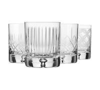 Krosno Bicchieri da whisky Collezione Saga in cristallo intagliato fatti a mano 250 ml set da 4