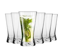 KROSNO Bicchieri lunghi per acqua, bevande, succhi di frutta e bevande, set da 6 x 360 ml, collezione X-Line, per feste e feste, vetro senza piombo, design moderno, lavabile in lavastoviglie