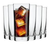 Krosno Blended Bicchieri Alti 350 ml Set da 6 - Bicchieri Long Drink in Cristallo Senza Piombo per Acqua, Succo, Cocktail e Bevande - Bicchieri Moderni Lavabili in Lavastoviglie