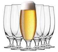 Krosno Calici da birra artigianale 0,5 litri | Set da 6 | 500 ml | Collezione Elite | Ideali per casa, ristoranti e feste | Lavabili in lavastoviglie | Cristallo senza piombo