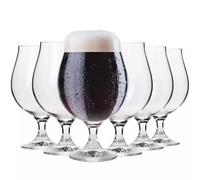 Krosno Calici da Birra, set da 6 pezzi, 620 ml, Collezione Elite | Per stout porter e birre scure, Calice ampio, Cristallo senza piombo, Stelo stabile