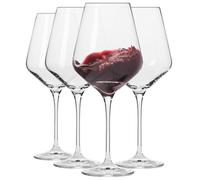 Krosno Calici da vino rosso, set da 4, 490 ml, Collezione Avant-garde, perfetti per casa, ristoranti e feste, lavabili in lavastoviglie, bordo sottile, stelo lungo | Cristallo senza piombo