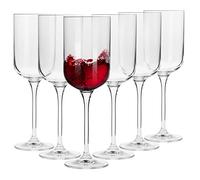 Krosno Calici da vino rosso | Set da 6 | 350 ml | Collezione Glamour | Ideali per casa, ristoranti e feste | Lavabili in lavastoviglie | Cristallo senza piombo