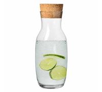 Krosno Caraffa Acqua Vetro con Tappo Coperchio Sughero | 1100 ml | Lavastoviglie