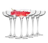 Krosno Coppe e bicchieri da champagne | Set da 6 | 240 ml | Collezione Harmony | Ideali per casa, ristoranti e feste | Bicchiere da Prosecco | Lavabili in lavastoviglie | Cristallo senza piombo