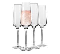 Krosno Flûte da champagne in cristallo, set da 4, 180 ml, Collezione Avant-garde, forma classica senza tempo, ideali per mimosa, Prosecco e spumante, lavabili in lavastoviglie | Cristallo senza piombo