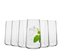 Krosno Infinity Bicchieri Acqua e Bevande 600 ml, Set 6 Pezzi, Alti Moderni Vetro Cristallo Senza Piombo, per Succo Limonata Cocktail, Ergonomici, Lavabili in Lavastoviglie