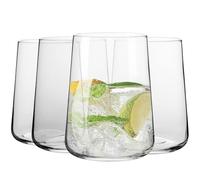 Krosno Set di 4 bicchieri per acqua, succhi e altre bevande - Design elegante - Capacità 490 ml - Ideale per casa, ristoranti, feste - Lavabile in lavastoviglie