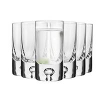 KROSNO Set di 6 bicchieri da 30 ml della collezione Lagrima, in vetro Crystalline, con bolle aperte, ideali per feste, feste e regali, lavabili in lavastoviglie