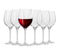 KROSNO Set di bicchieri da vino rosso, 6 x 530 ml, collezione Harmony, in vetro Crystalline senza piombo, bordo liscio, con gambo lungo, per feste, feste e uso quotidiano, lavabile in lavastoviglie