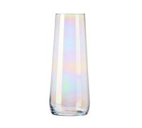 Krosno Vaso/caraffa arcobaleno, 24 cm, vetro iridescente, versatile vetreria artigianale, ideale per composizioni floreali o servire bevande, design unico, realizzato in Europa
