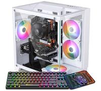 Kroteaup Computer desktop per PC da gioco, Radeon RX 560 4G, Intel Core i5 fino a 3.6G, 16G GDDR3, 512G SSD, WiFi 6, ventola RGB x 5, Windows 11 Home