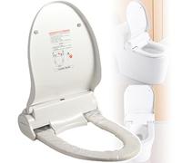 KRQDBCZ Cambio Automatico del Pad/Cambio del Pad Touch Riscaldamento/Cambio del Pad a microonde Toilette con Sedile riscaldato, Bidet Smart Elettrico - Temperatura costante 32-36°C, A