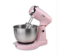 KRQDBCZ Impastatrice, Planetaria, Frullatore Elettrico da Cucina con Gancio per Impasto, Frusta, Mixer da Cucina Tilt-Head da 3,2L 350W a 5 velocità (Pink)