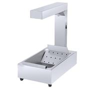 KRQDBCZ Lampada Riscaldante per Patatine Fritte, Scaldavivande Commerciale, Stazione di Scarico per Fritti in Acciaio Inossidabile da 1000W, Scaldavivande da Banco Autonomo