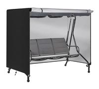 KRRRSJDJ Coperture Cover Protezione per Altalena da Giardino Impermeabile， Hollywood di Copertura per Dondolo Antivento，Telo Copri Dondolo con Fune e Fibbie Regolabili, 420D (215 * 160 * 170cm,Nero)