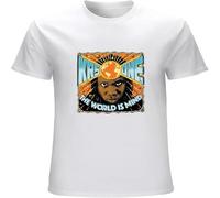 KRS One The World is Mind Men's T-Shirt Unisex Mens Casual Graphic Tops White XL