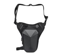 Krtopo Marsupio da coscia, impermeabile, in EVA, rigido, regolabile, per uomo e donna, con imbottitura 3D, per ciclismo, escursionismo, viaggi, pesca all'aperto, Nero , Per esterni