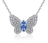 KRUCKEL Sparkling Butterfly White Gold plated necklace made with Swarovski® Crystals - 5021020