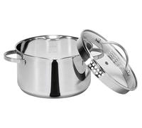Krüger 101020A - Pentola in Acciaio Inox con beccuccio, Adatta all'induzione, ø 20 cm