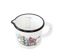 Krüger Karl Bollitoio da Latte in Ferro smaltato, Motivo Venezia, Diverse Misure, Colore Interno/Esterno Bianco 10 cm