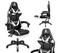 Krüger&Matz GX-150 KM0790-BW - Sedia da gioco, colore: Nero/Bianco