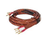 Krüger&Matz KM0335-5M - Set di 2 cavi per altoparlanti con spine a banana, 5 m