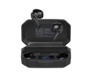 Krüger&Matz KMPM6-B - Cuffie in-ear M6 con power bank, colore: Nero