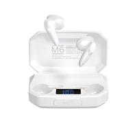 Krüger&Matz KMPM6 - Cuffie in-ear con power bank, KMPM6-W, colore: Bianco