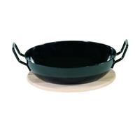 Krüger Pan Gourmet Con Vassoio di Legno IN Acciaio Rivestito