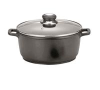 Krüger Pentola Carne " Delta " 24 CM Alluminio Con Coperchio Antiaderente 3,5L