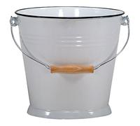 Krüger - Secchio per Acqua, smaltato, 10 Litri, Colore: Bianco