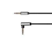 Kruger & Matz Cavo Jack 3.5 ad angolo retto - Jack 3.5 molla dritta Basic 100 cm KM1242