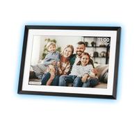 Kruger&Matz - Cornice portafoto digitale 10,1 pollici, WLAN Frameo App IPS Touch Display 1280 x 800 LED, Ambilight 16 GB, memoria video e audio, colore: Nero