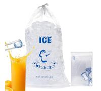 Krujecnt Borsa per cubetti di ghiaccio, Borse per ghiaccio con coulisse,Borsa di ghiaccio resistente da 10 pezzi con coulisse | Sacchetti di ghiaccio vuoti addensati, sacchetti di conservazione del