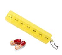 Krujecnt Organizzatore di pillole da 7 giorni,Scatola organizer per medicinali trasparente | organizer per medicinali, organizer portatile per medicinali, borsa, tasca